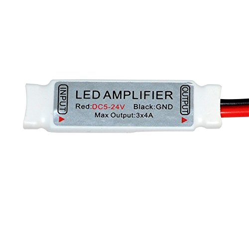 DC5-24V 3Ax6CH, LED Mini Inline Amplifier Repeater Data Signal Amplifier For Single Color LED Light Strips.